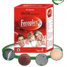 Organic Herbal Iron Deficiency Treatment  - 200 Feroplex Capsules - FREE SHIPPING