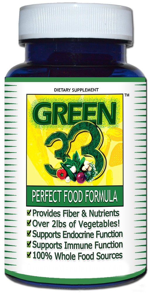Daily Greens Vegetable Superfoods Supplement (45 Capsules) - Green 33