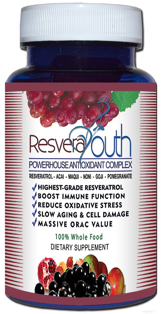 Resveratrol Super Fruits Antioxidant Supplement (30 Capsules) - ResveraYouth
