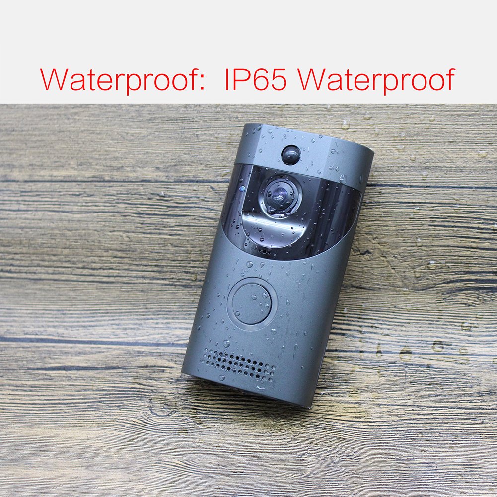 Smart WiFi Doorbell Ring Wireless Video Camera Phone Bell Intercom (Black)