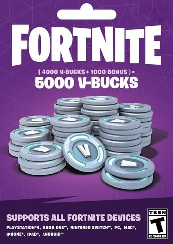 V-Bucks - Fortnite 5000 V-Bucks Gift Card Key GLOBAL