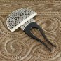 Hair Pin Comb Genuine Sterling SILVER & Bovine Horn 20.90 g ~ Handmade in Bali