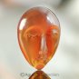 Amber-color Bovine HORN FACE CAMEO-style Carving Cabochon Art-Carving 4.62 g