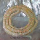 ETHIOPIAN WELO OPAL 16.4 inch Strand Natural Gemstone Smooth Rondelle BEADS 36ct