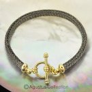 24K Gold Vermeil & Black Ruthenium 925 Sterling SILVER CHAIN BRACELET 24 g