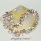 Rose-Petal FRESHWATER PEARLS 15.35” Strand Lustrous Natural Multicolor 173.4 ct