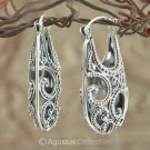Creole EARRINGS Genuine Sterling SILVER 11.92 g ~ Handmade in Bali