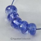 Blue TANZANITE 0.79 inch Strand Smooth Rondelle Gemstone BEADS 7.25 ct