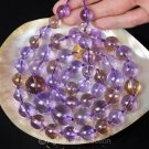 HUGE AMETHYST & AMETRINE Long Strand 32 inch Graduated Round Gem BEADS 218 g