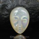 Lustrous Mother-of-Pearl SHELL FACE CAMEO-style Carving Cabochon 1.7 g
