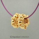 1 PAIR 24K Gold Vermeil 925 Sterling SILVER BEADS 0.58g Bali Granulation 5.5mm