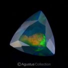 2.54 cts Black WELO OPAL Multicolor Ethiopia Trillion Facet-cut Natural Gemstone