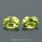 2.58 cts Green PERIDOT Pair Oval Facet-cut VVS Clean Natural Gemstones Pakistan