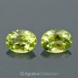 2.58 cts Green PERIDOT Pair Oval Facet-cut VVS Clean Natural Gemstones Pakistan