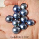 Lot of 10 Lustrous Blue MABE PEARLS Cultured in Sumbawa Indonesia 15.54 g