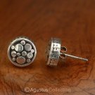 Stud EARRINGS Genuine Solid Sterling SILVER 3.80 g ~ Handmade in Bali