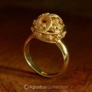 RING Genuine 24K Gold Vermeil over Sterling SILVER 4.50 g US size 5 ~ Handmade