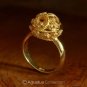 RING Genuine 24K Gold Vermeil over Sterling SILVER 4.50 g US size 5 ~ Handmade