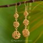 Hook EARRINGS Genuine 24K Gold Vermeil over Sterling SILVER 9.45g ~ Handmade