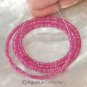 Pinkish Red SAPPHIRE 21 inch Strand Faceted Rondelle Gemstone Beads 64.5 ct