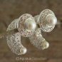 Stud EARRINGS Genuine Freshwater Pearls & Solid Sterling SILVER 19.35 g