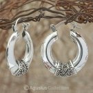 Creole EARRINGS Genuine 925 Sterling SILVER 8.72 g ~ Handmade in Bali