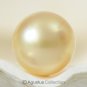 SOUTH SEA PEARL Golden 9.65 mm Round Indonesia 1.31 g un-drilled