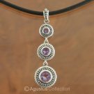 Pendant Genuine Purple Amethyst & Sterling SILVER 9.20 g ~ Handmade in Bali