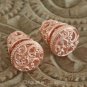 Stud EARRINGS Genuine 18K Rose Gold over Sterling SILVER 20.85 g ~ Handmade