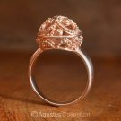 RING Genuine 18K Rose Gold over Sterling SILVER 3.80 g US size 5 ~ Handmade