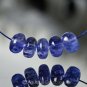 Blue TANZANITE 0.71 inch Strand Smooth Rondelle Gemstone BEADS 5.95 ct