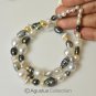 Rare SOUTH SEA Baroque TAHITIAN KESHI PEARLS Multicolor 17.1 inch Strand 36.1 g