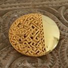 Brooch Genuine 24K Gold Vermeil over Sterling SILVER 30.75 g ~ Handmade