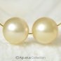 SOUTH SEA PEARLS Pair Round Champagne RAJA AMPAT Indonesia 10.3 mm drilled 3.14g