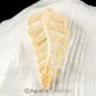 Apricot CONCH SHELL Carving Tree Fern Leaf PENDANT 2.91 g Hand-carved