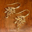 Dragonfly Hook EARRINGS Genuine 24K Gold Vermeil over Sterling SILVER 3.85 g