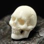Human SKULL Carving White Bovine BONE 16 mm un-drilled hand-carved in Bali