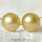 SOUTH SEA PEARLS Pair AAA Round Golden RAJA AMPAT 11.92 mm fully drilled 4.70 g