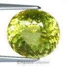 6.40 cts Canary Greenish Yellow APATITE Oval Facet-cut Natural Gemstone Brazil