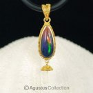 Solid 22K GOLD & Welo Opal Bali Granulation PENDANT BAIL & Pearl Cup 3.97 g