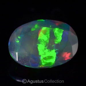 2.15 cts Black WELO OPAL Multicolor Ethiopia Oval Facet-cut Natural Gemstone