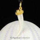 PENDANT Songea Ruby Mother-of-Pearl & 24K Gold Vermeil Sterling SILVER Bali 10 g