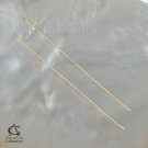 HEAD-PIN Findings Pair 925 SILVER 3.14inch Gold-Plated on Sterling Silver 0.47g