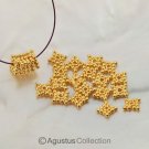 6 pieces 24K Gold Vermeil 925 Sterling SILVER BEADS 0.71g Bali Granulation 4.4mm