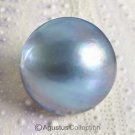 MABE PEARL Lustrous Iridescent BLUE Cultured in Sumbawa Indonesia 15.38 mm