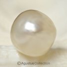 Half SOUTH SEA PEARL 13.3 mm Cream White Baroque Maluku Island Indonesia 2.66 g