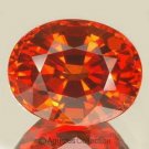 0.55cts Hot Red Orange SAPPHIRE Oval Facet-cut Natural Gemstone Sri Lanka Ceylon