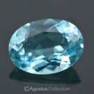 1.12 cts APATITE Paraiba Blue Oval Facet-Cut VS Clean Natural Gemstone Brazil