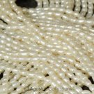 FRESHWATER PEARLS 16.1 inch Strand 4.9 mm Lustrous Cream White OVAL China 6.5 g