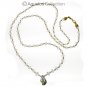 Necklace MOONSTONE BEADS, Akoya KESHI Pearls & 24K Gold Vermeil on 925 SILVER